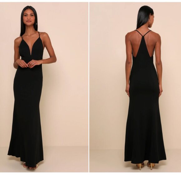 Lulus Amelia Black Sleeveless Maxi Dress - Size M - Picture 2 of 6